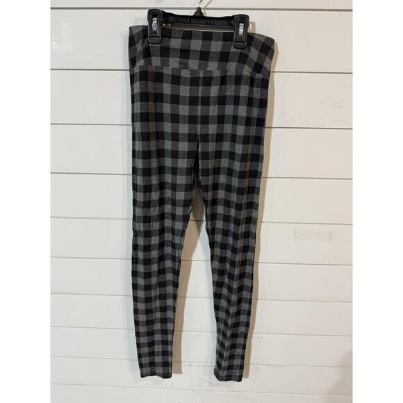 Cuddl Duds Pants - Cuddl Duds Women’s Gray/Black Plaid Leggings XS